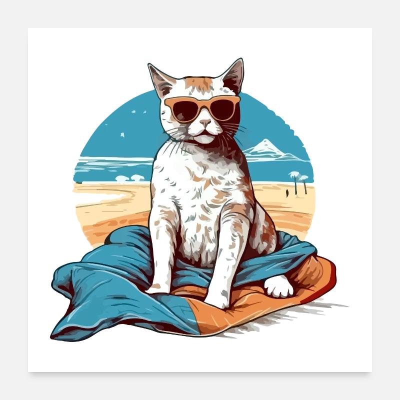 Liko die Pascha-Katze Poster 60x60 cm