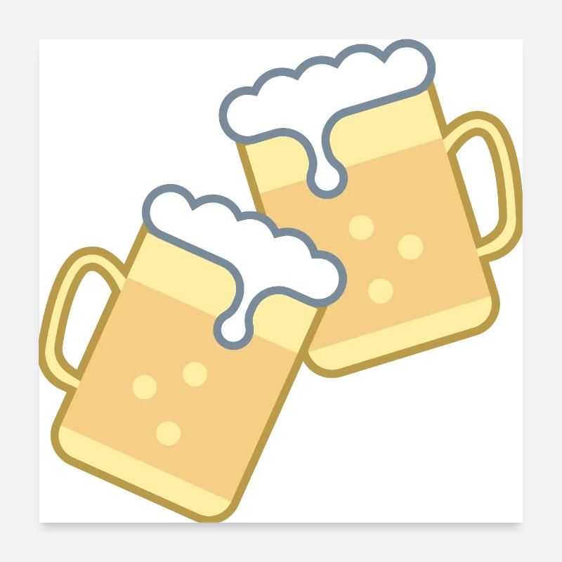 Bierkrug Poster 60x60 cm