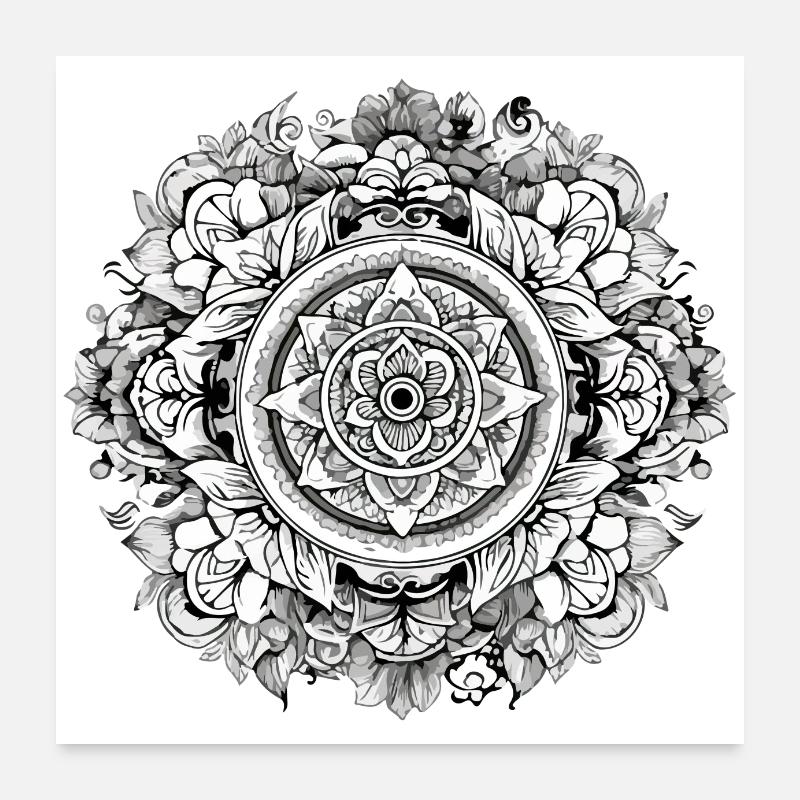 Mandala Zen n°1 Poster 24" x 24" (60x60 cm)