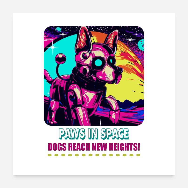 RoboVolt Style: Robot Dog - Poster 24" x 24" (60x60 cm) - white
