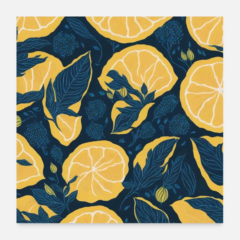 Zitrone Poster 60x60 cm