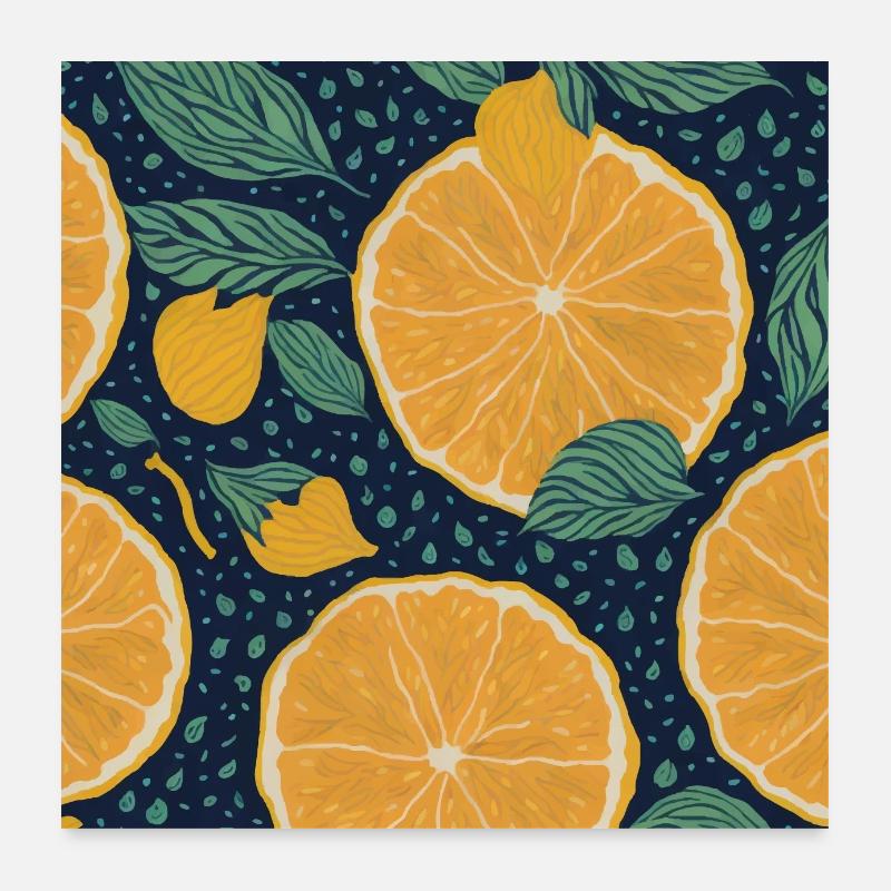 Zitrone Poster 60x60 cm