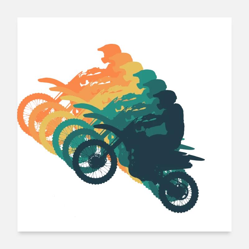 Retro motorcycle Poster 24" x 24" (60x60 cm)