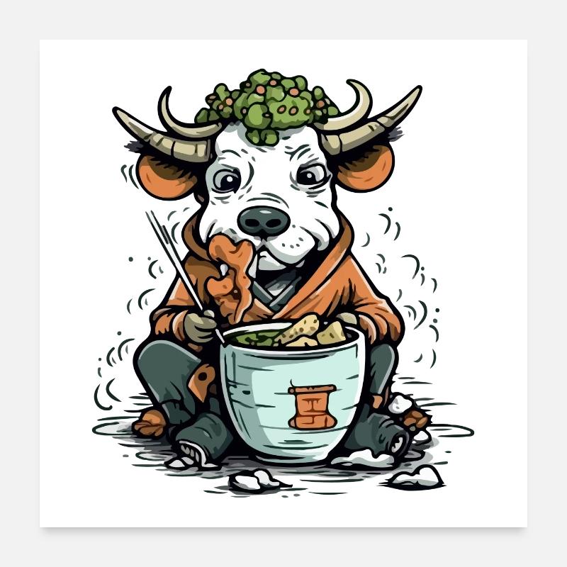 Kiko, der gierige Stier Poster 60x60 cm
