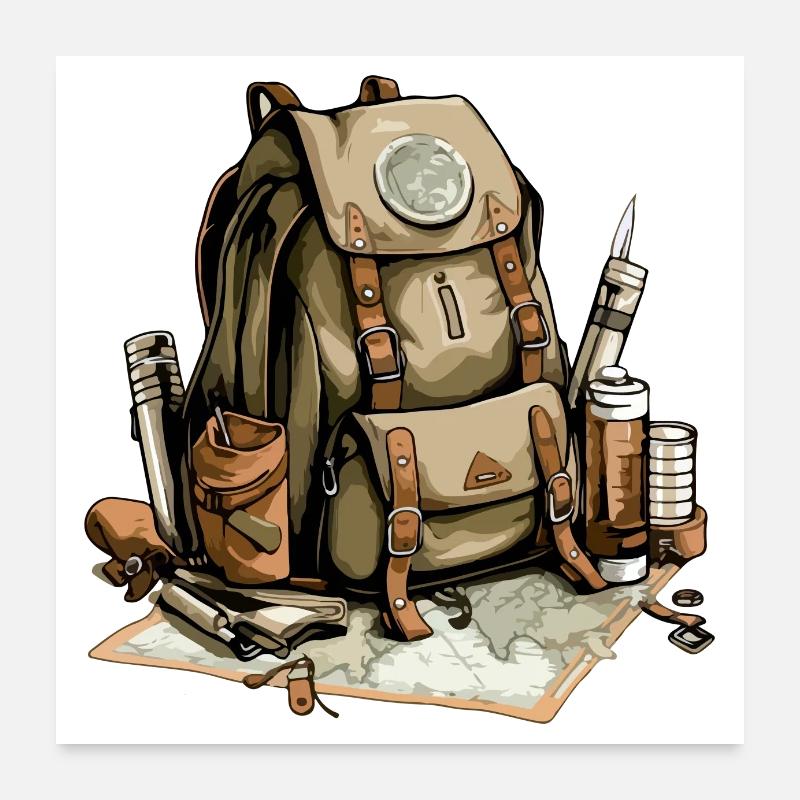Reisetasche Nr. 4 Poster 60x60 cm