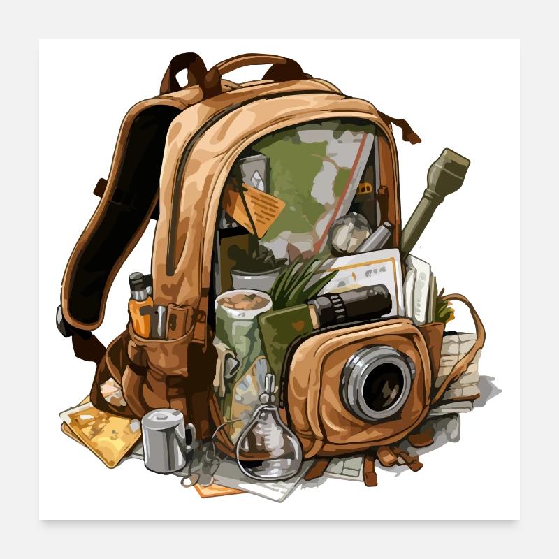 Reiserucksack Nr. 1 Poster 60x60 cm