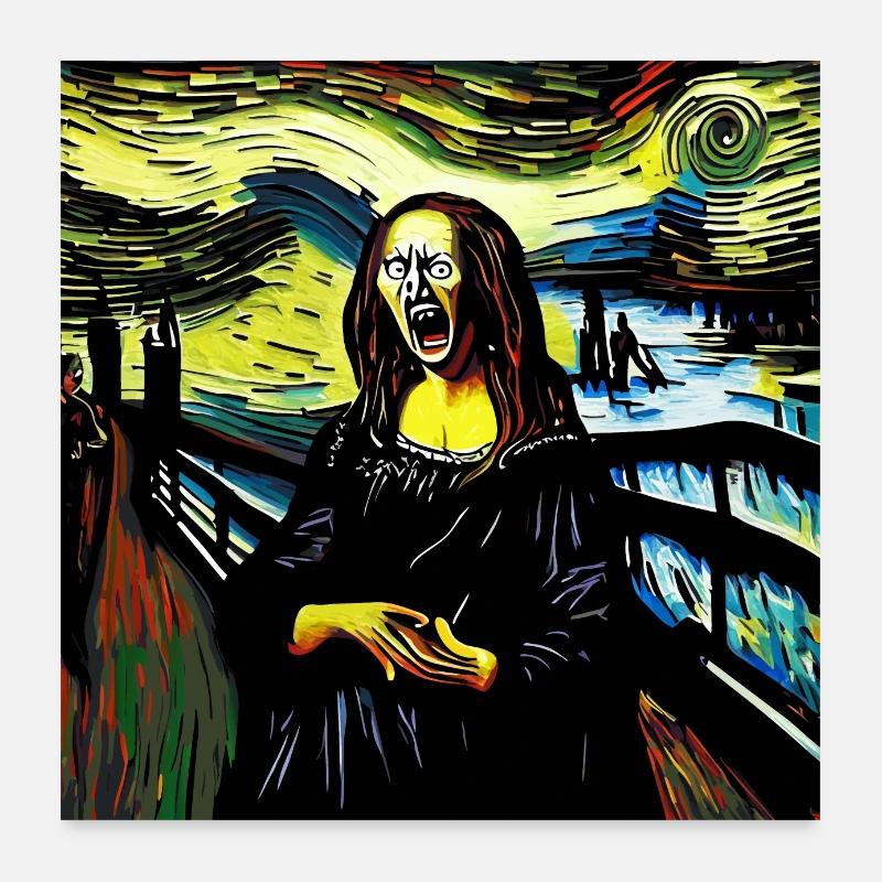 Screaming Mona Poster 24" x 24" (60x60 cm)