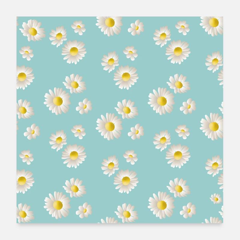 Fleur de marguerite Gänseblümchen Poster 60 x 60 cm