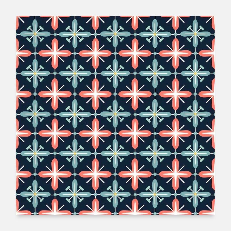 Tiles Seamless Pattern Motif Geometric Modern Art Poster 24" x 24" (60x60 cm)