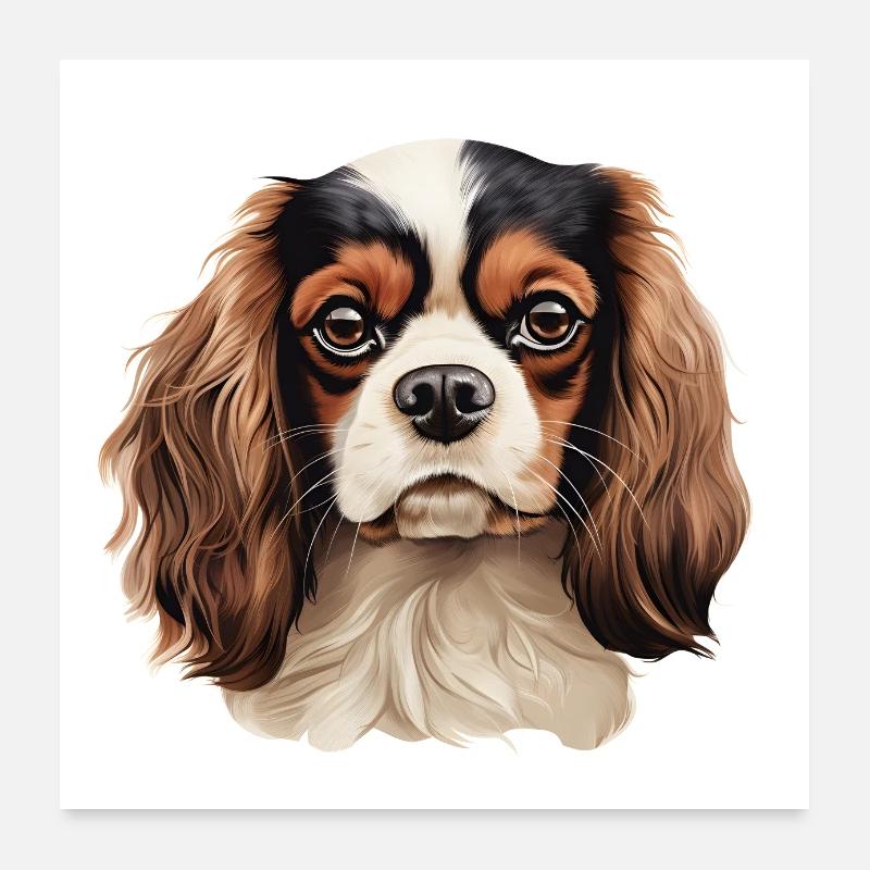 Cavalier King Charles Spaniel 004 Poster 24" x 24" (60x60 cm)