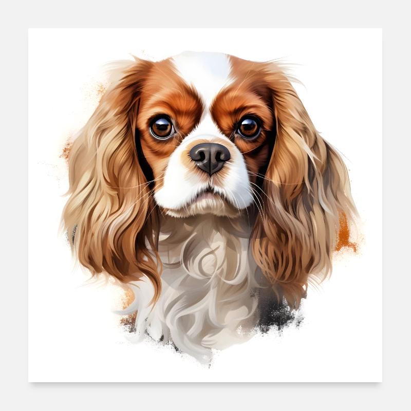Cavalier King Charles Spaniel 002 Poster 24" x 24" (60x60 cm)