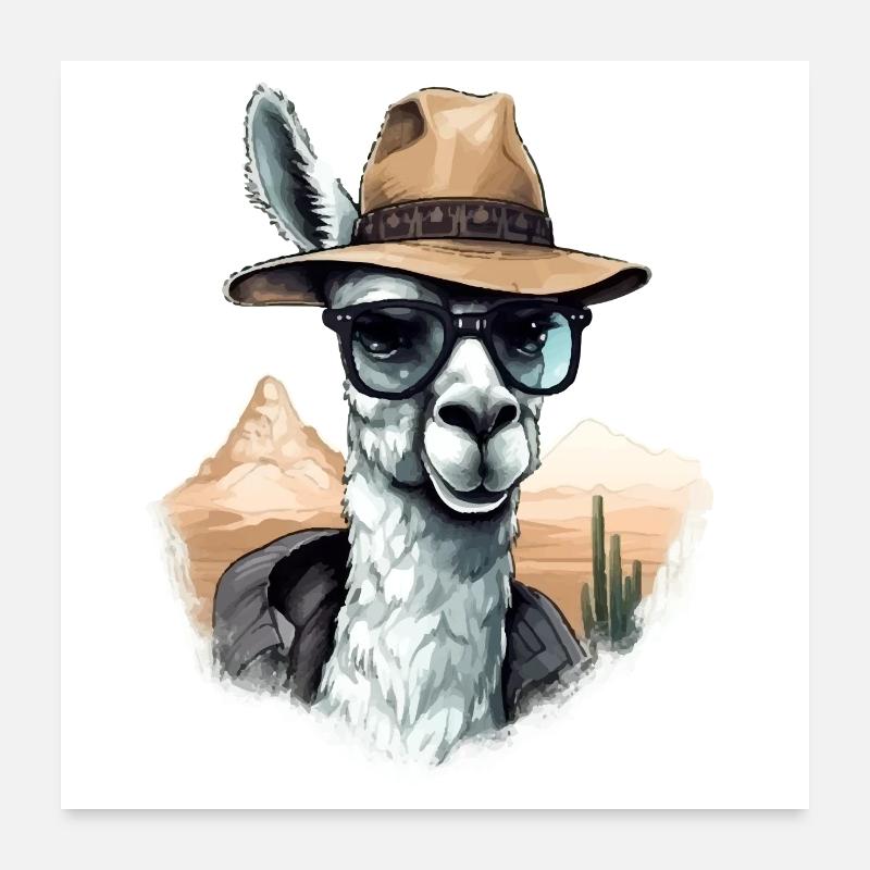 Coki the lama Poster 24" x 24" (60x60 cm)