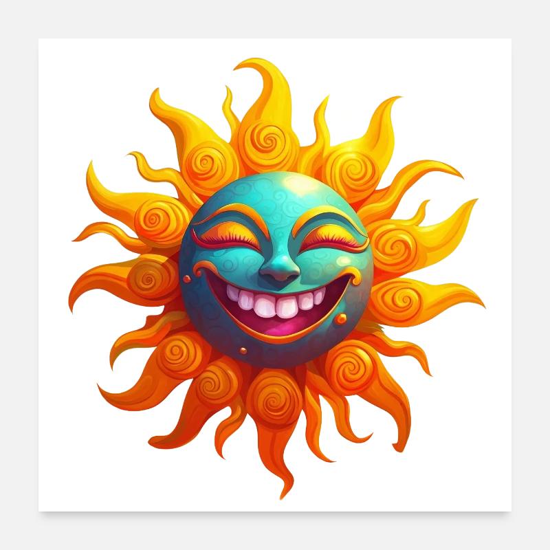 Funnysun Poster 60x60 cm