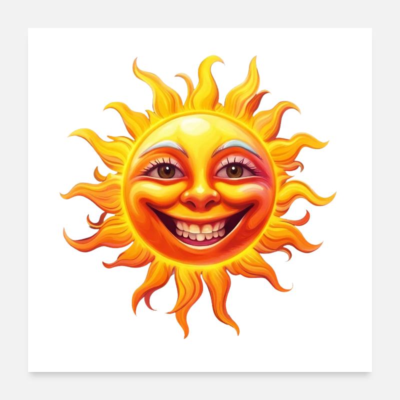 Sunsmile Poster 60x60 cm