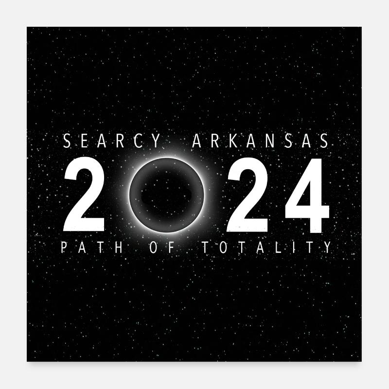 Searcy Arkansas 2024 Eclipse Souvenir Cool Poster 24" x 24" (60x60 cm)