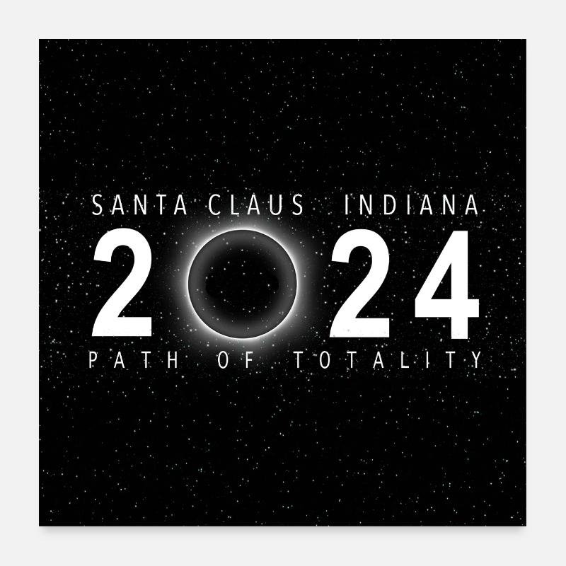 Père Noël Indiana 2024 Eclipse Souvenir Cool Poster 60 x 60 cm