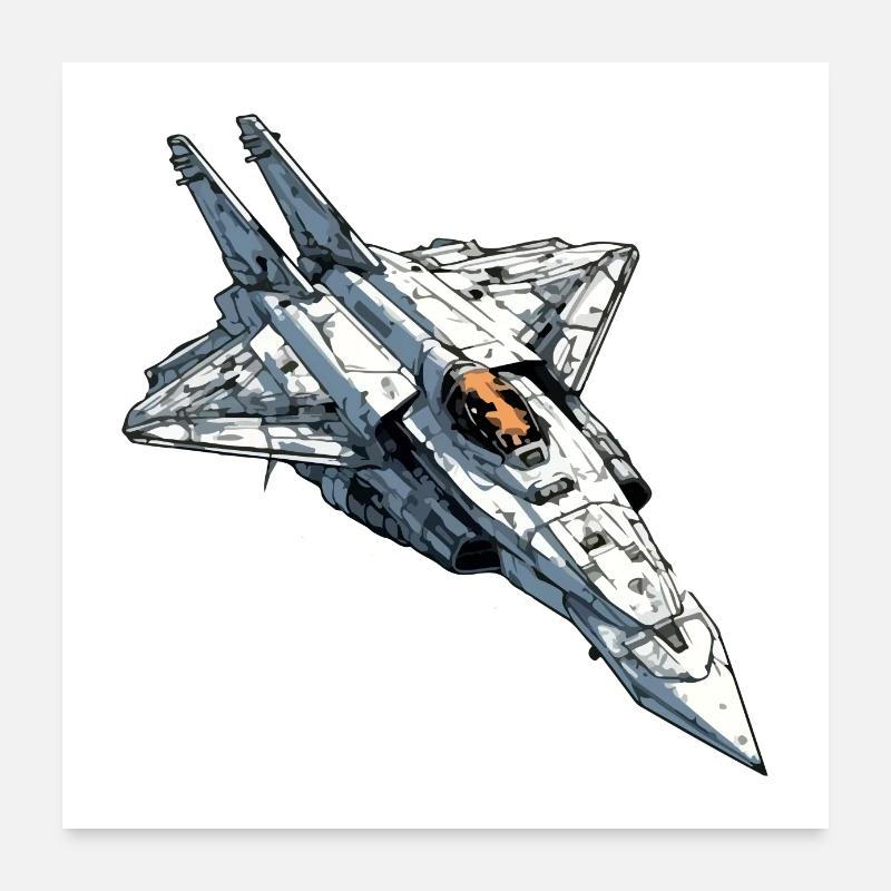 Furious storm plane Poster 24" x 24" (60x60 cm)