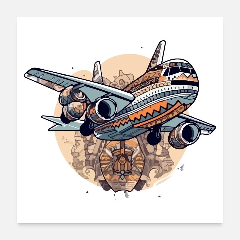 Afrikanische Fluggesellschaft Poster 60x60 cm