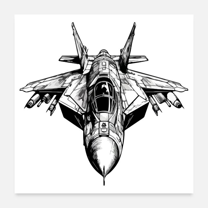 Flamboyant eagle plane Poster 24" x 24" (60x60 cm)