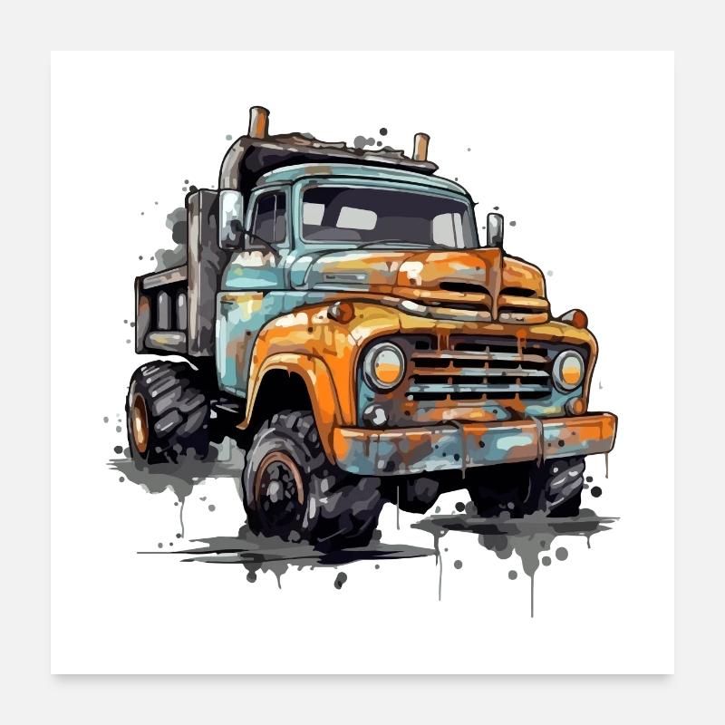 ExpressCargo LKW Poster 60x60 cm