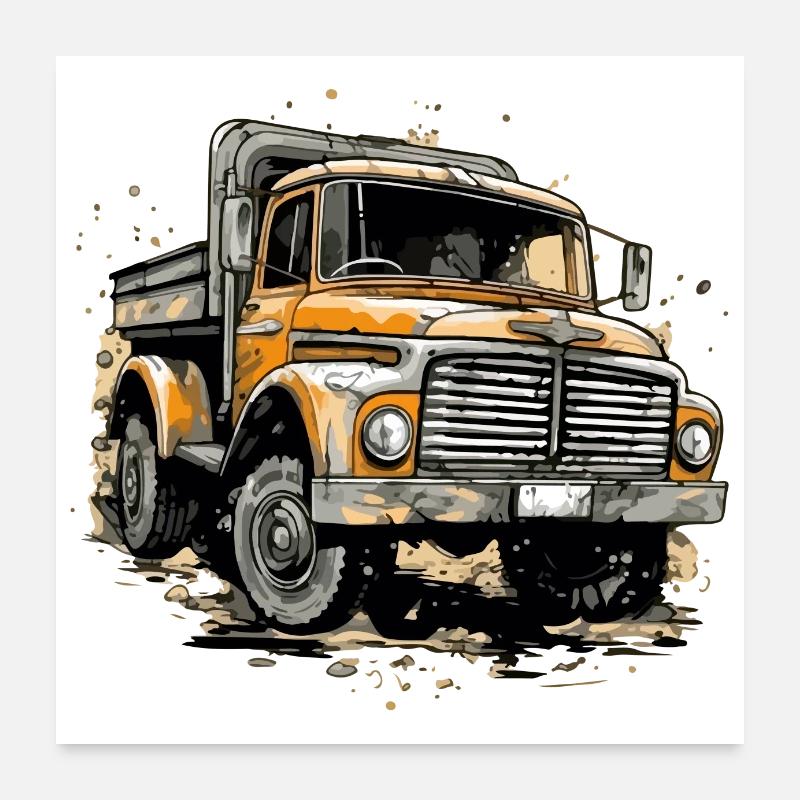 BigWheeler LKW Poster 60x60 cm