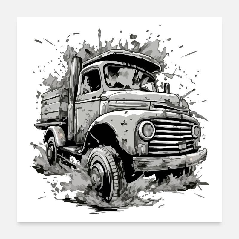 Camion MegaTrucker Poster 60 x 60 cm