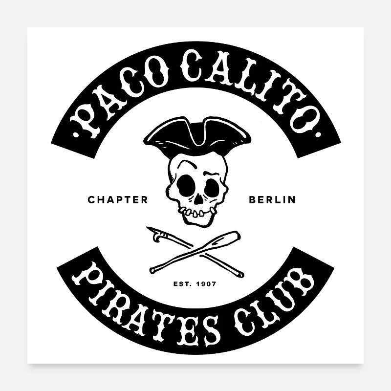 Paco Calito 'black' Poster 60x60 cm