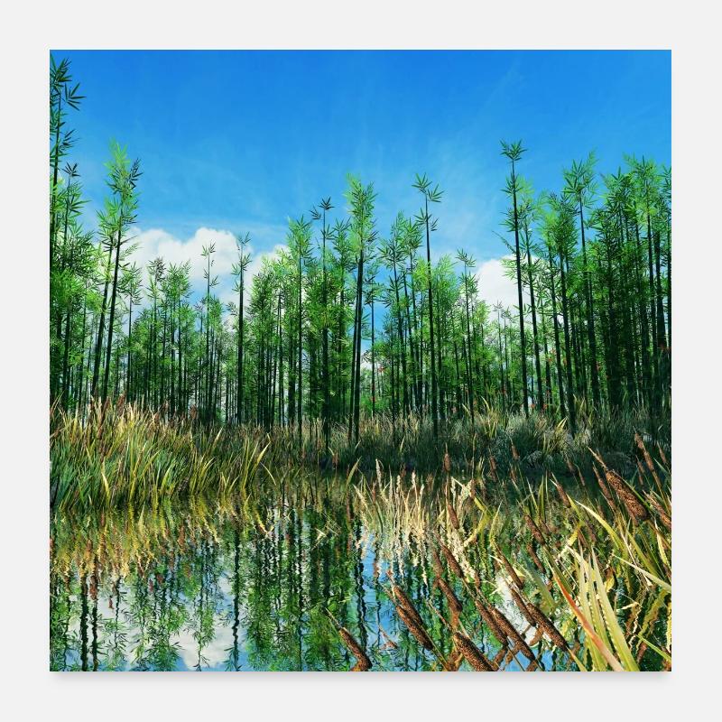 Landschaften einmal anders #01 - Poster 60x60 cm - Weiß