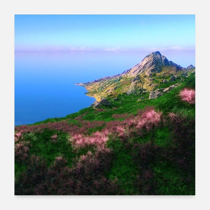 Landschaften einmal anders #07 - Poster 60x60 cm - Weiß