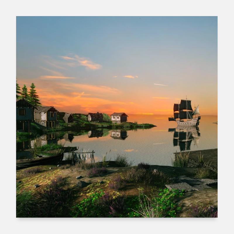 Landschaften einmal anders #10 Poster 60x60 cm