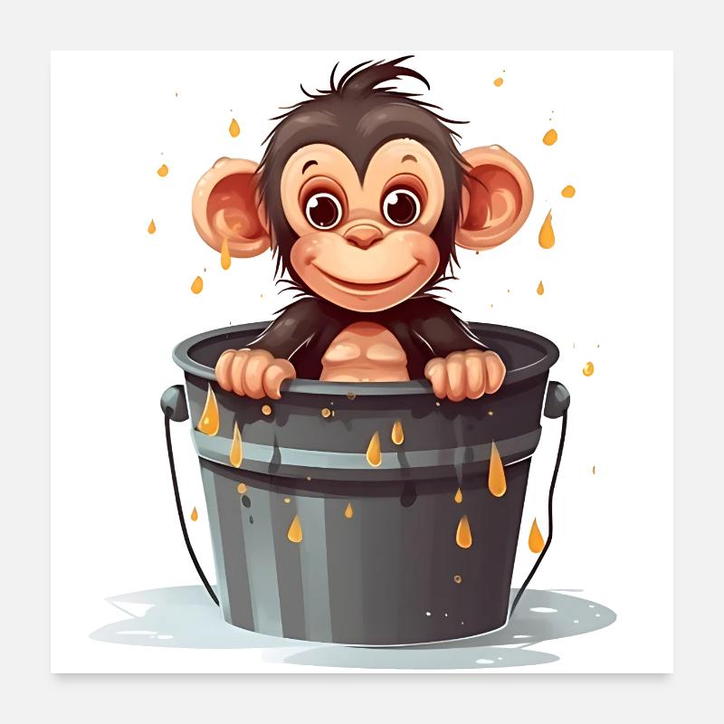 Monkey heat is a saying Poster 24" x 24" (60x60 cm)