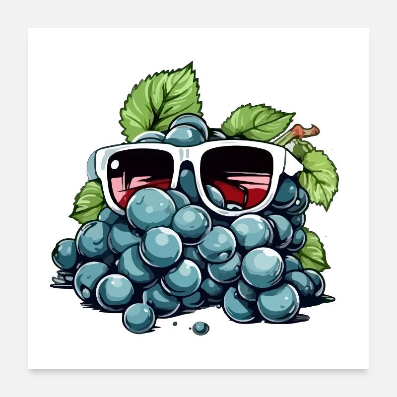 Grappe de raisin Eric Poster 60 x 60 cm