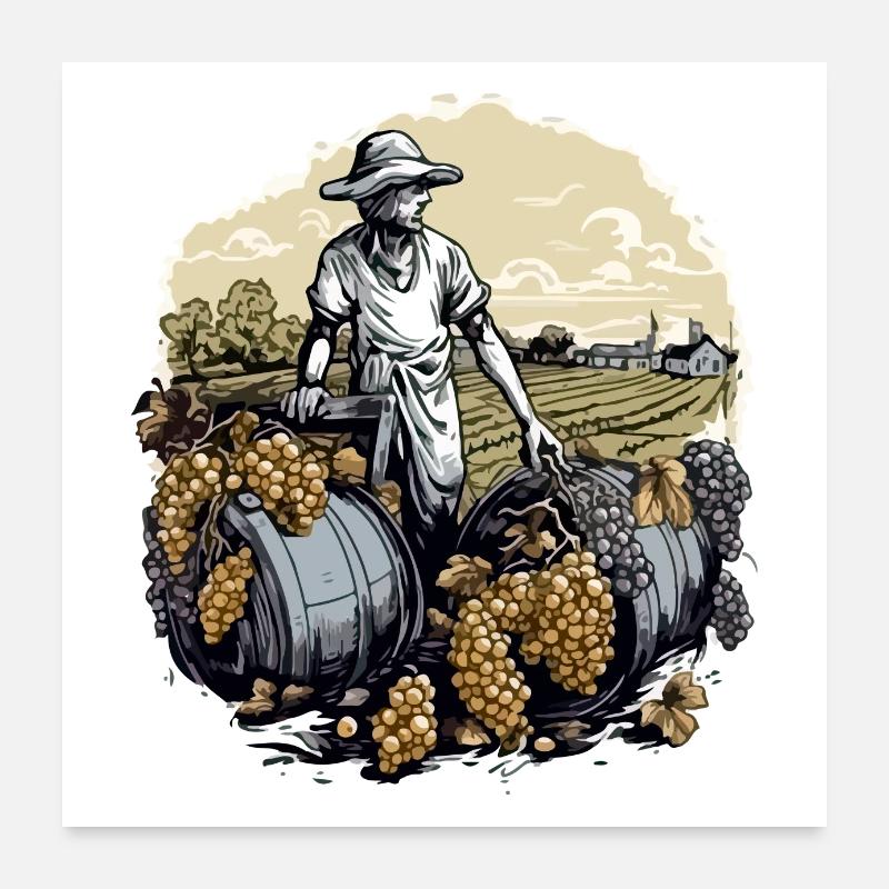 The old-fashioned harvest Poster 24" x 24" (60x60 cm)