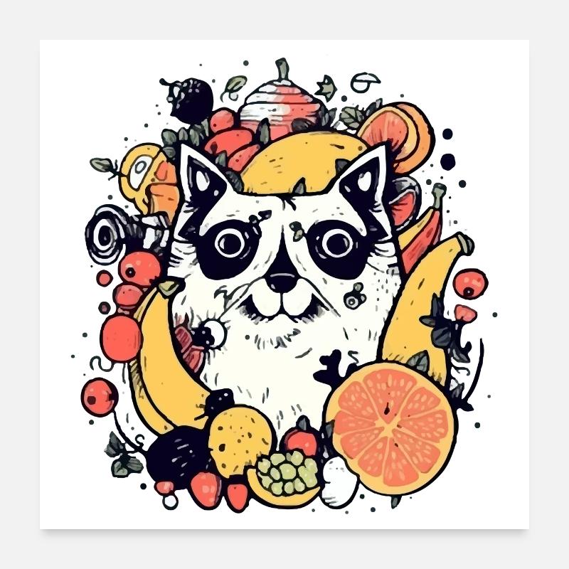 Higor in Früchten Poster 60x60 cm