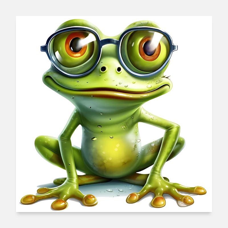 Frogs don't really need glasses Poster 24" x 24" (60x60 cm)