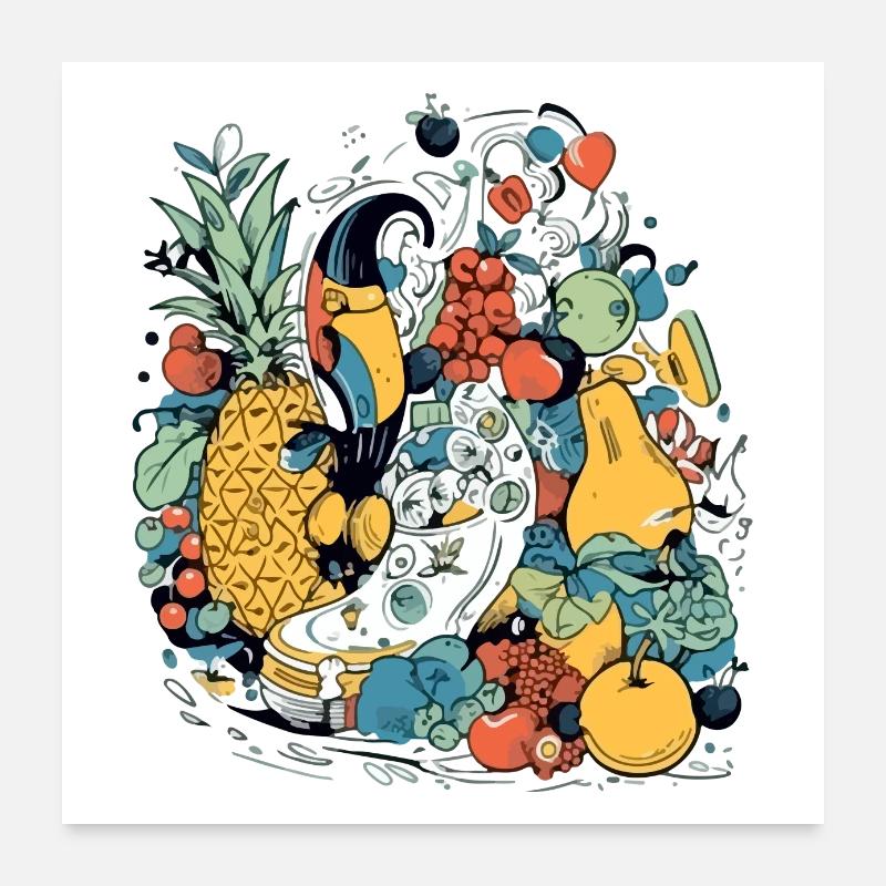 Die seltsamen Früchte Poster 60x60 cm