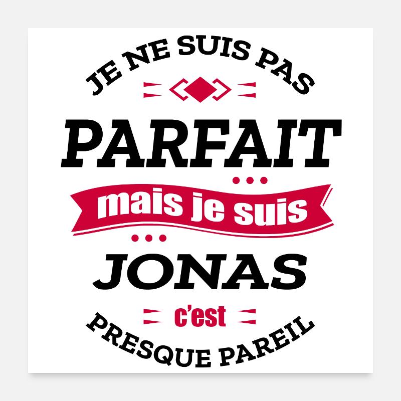 JONAS PARFAIT - PRENOM JONAS Poster 60 x 60 cm