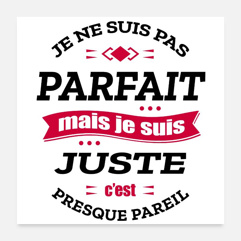 JUSTE PARFAIT - PRENOM JUSTE Poster 60 x 60 cm