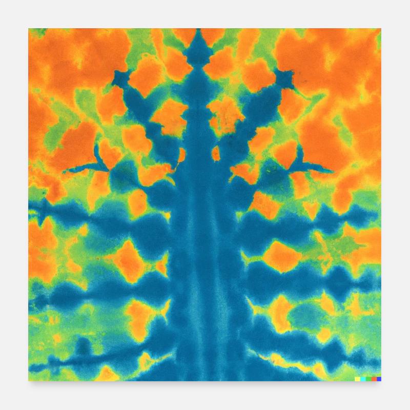 Tye-Matrizen-Muster Poster 60x60 cm