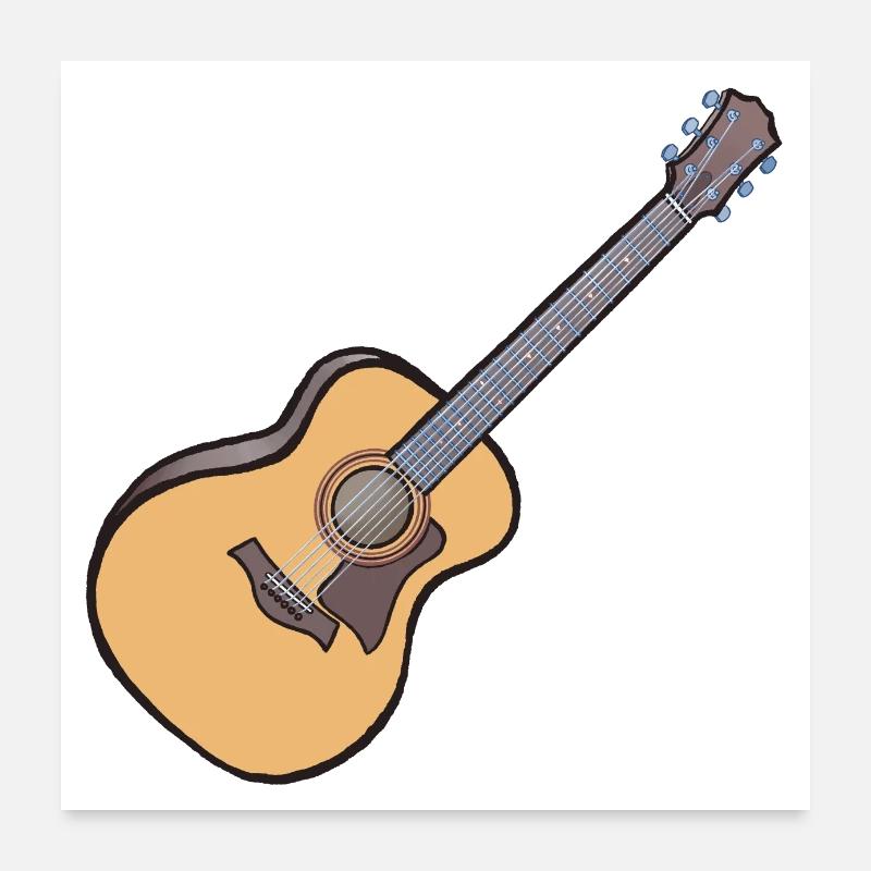 Acoustic Guitar Poster 24" x 24" (60x60 cm)