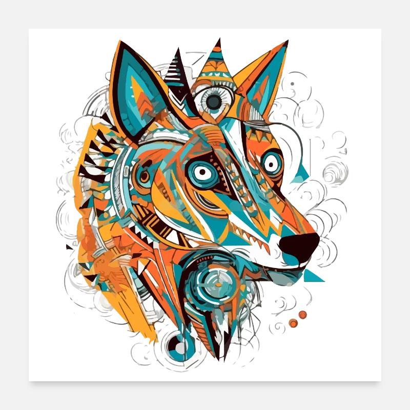 Zako le chien Poster 60 x 60 cm