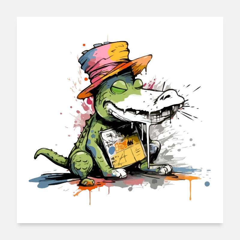 Lokoo the alligator Poster 24" x 24" (60x60 cm)