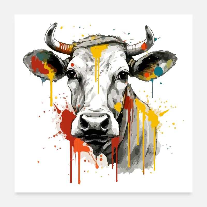 Lika la vache Poster 60 x 60 cm