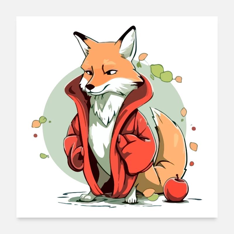 Zulo the fox Poster 24" x 24" (60x60 cm)