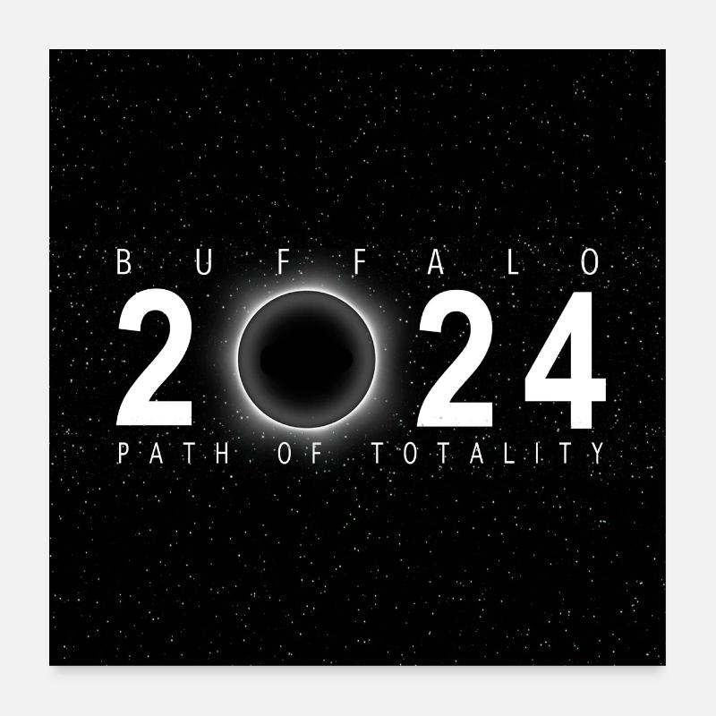 Buffalo New York 2024 Eclipse Souvenir Cool Poster 60x60 cm