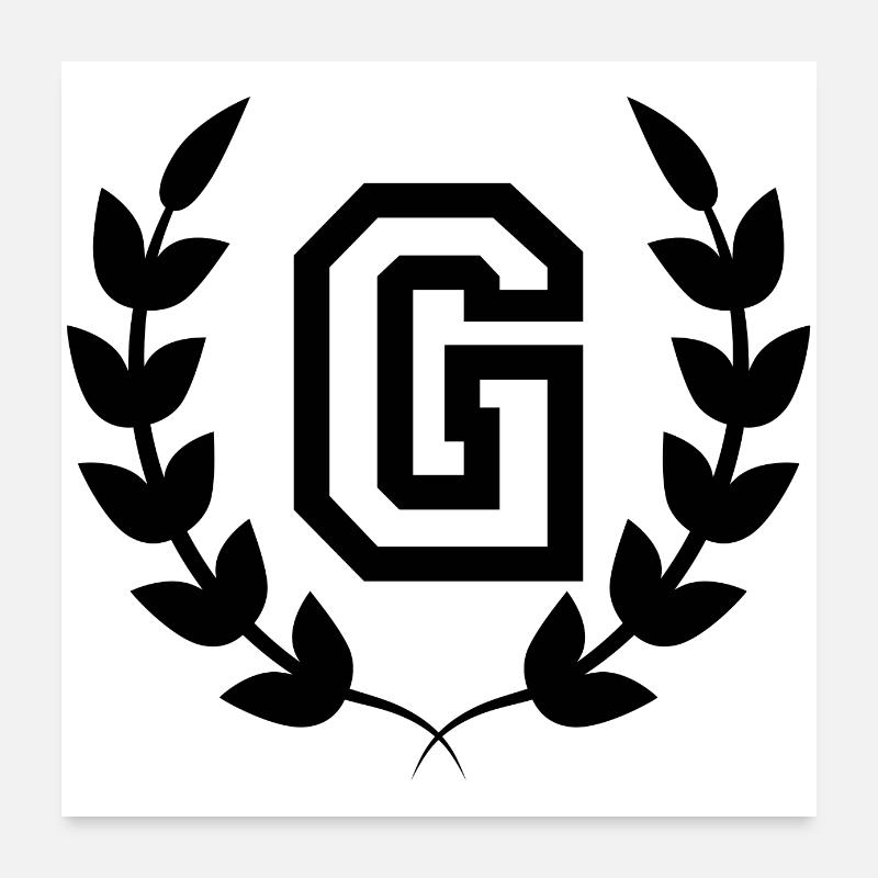 Lettre g sport Poster 60 x 60 cm