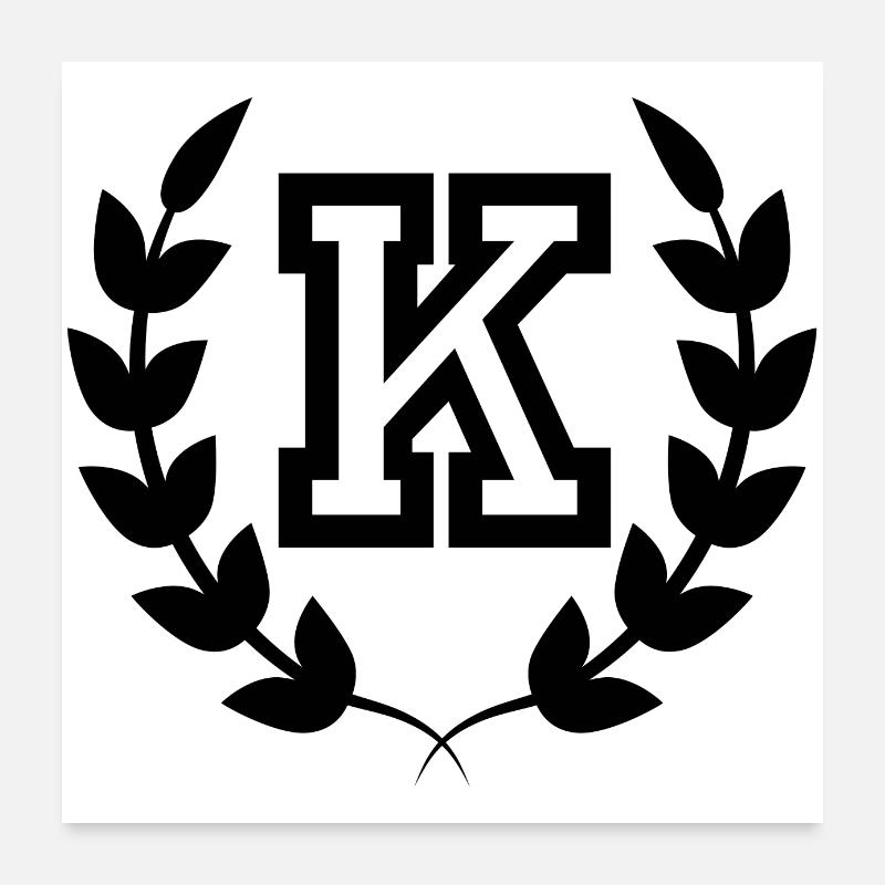 Lettre k sport Poster 60 x 60 cm