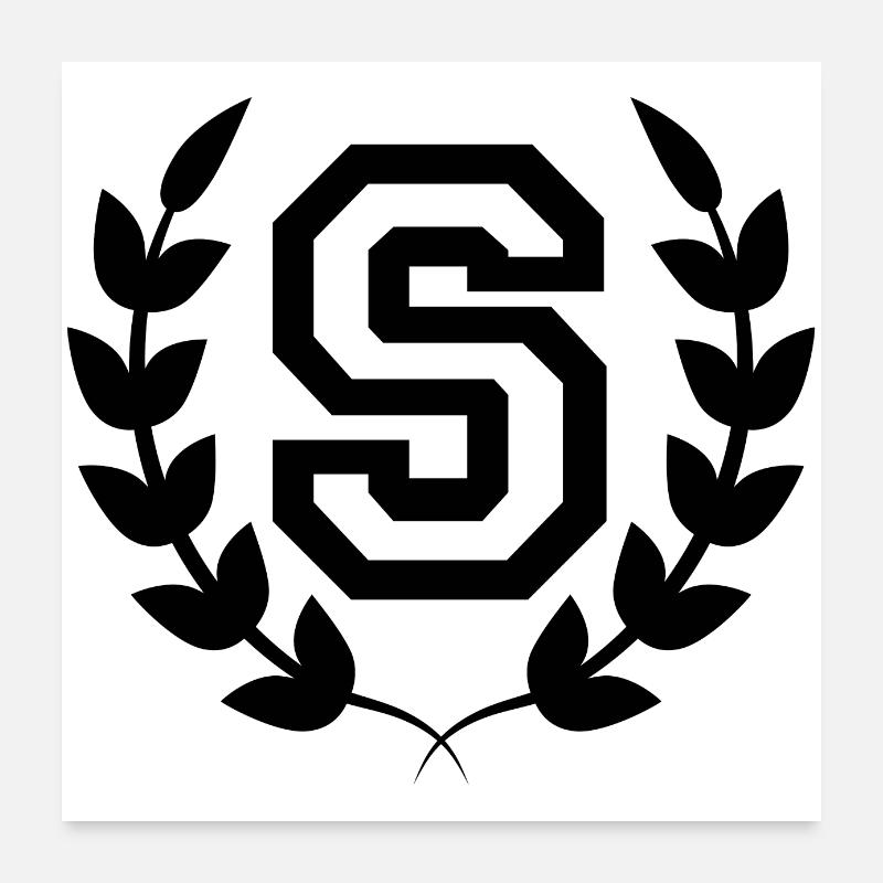 Sport-Briefe Poster 60x60 cm