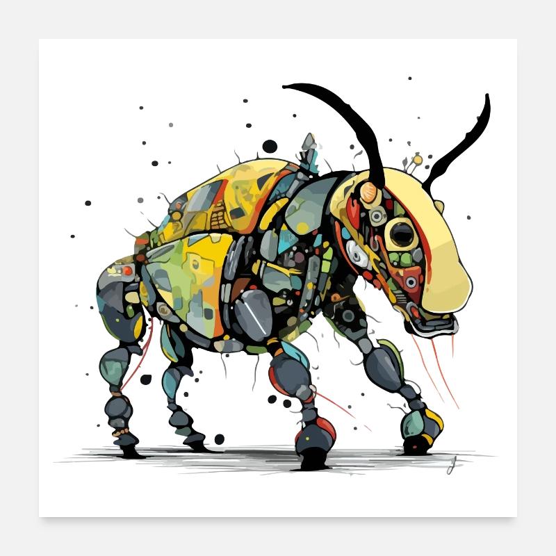 Kozi le taureau Poster 60 x 60 cm