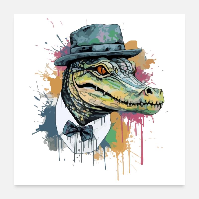 Kifo the crocodile Poster 24" x 24" (60x60 cm)